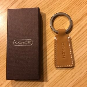 Coach leather keychain